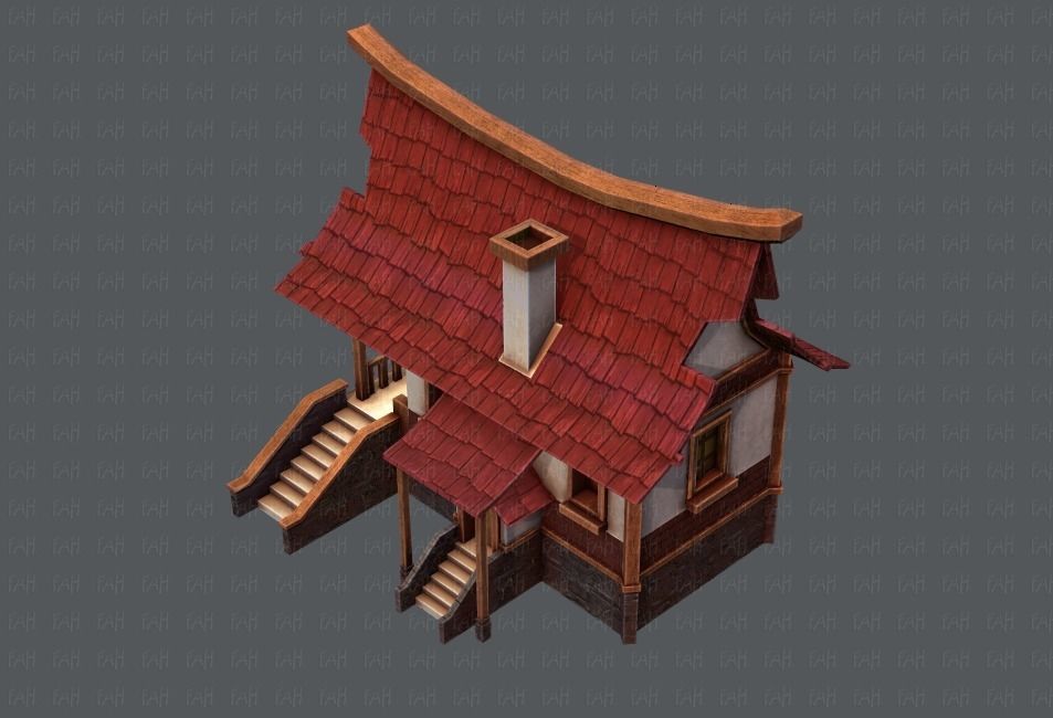 House Cartoon V07 Low-poly 3D model_24