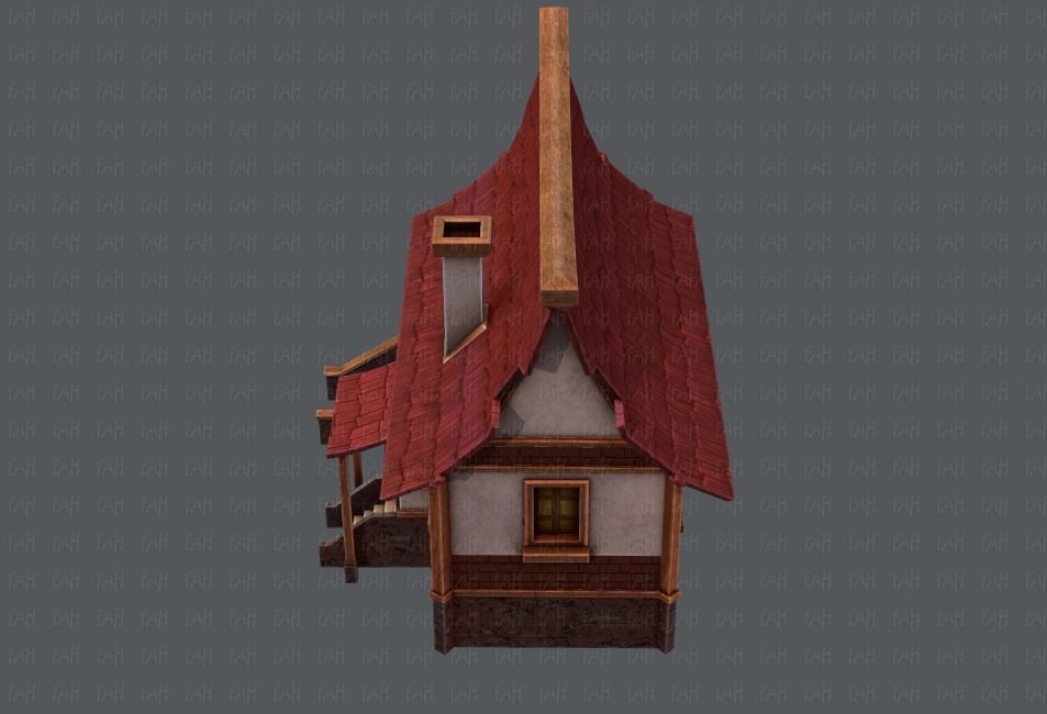 House Cartoon V07 Low-poly 3D model_23