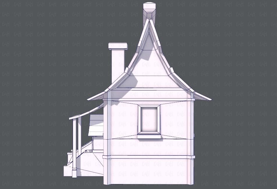 House Cartoon V07 Low-poly 3D model_15