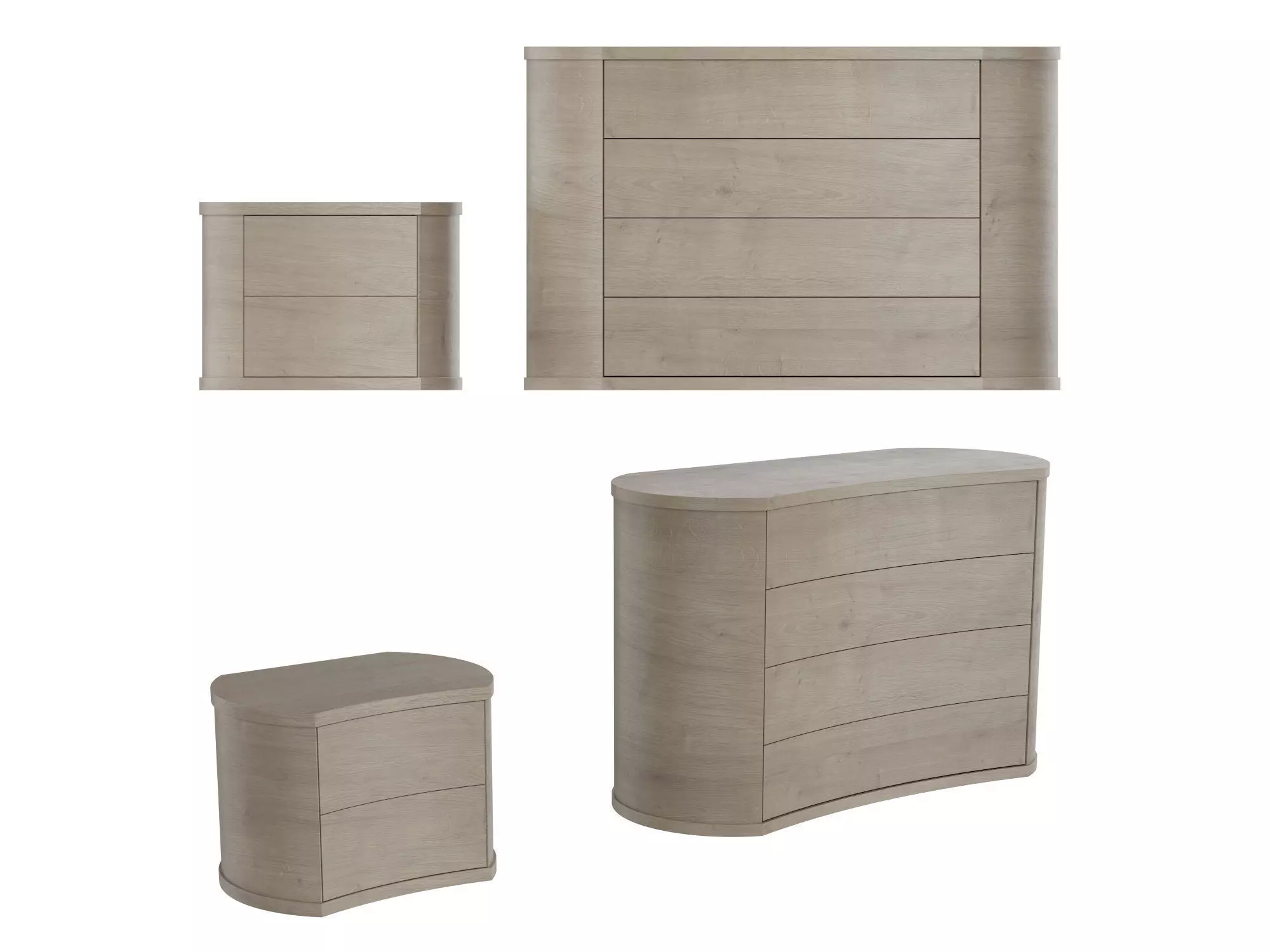 Colombini Casa Polaris Bedroom Furniture 3D model