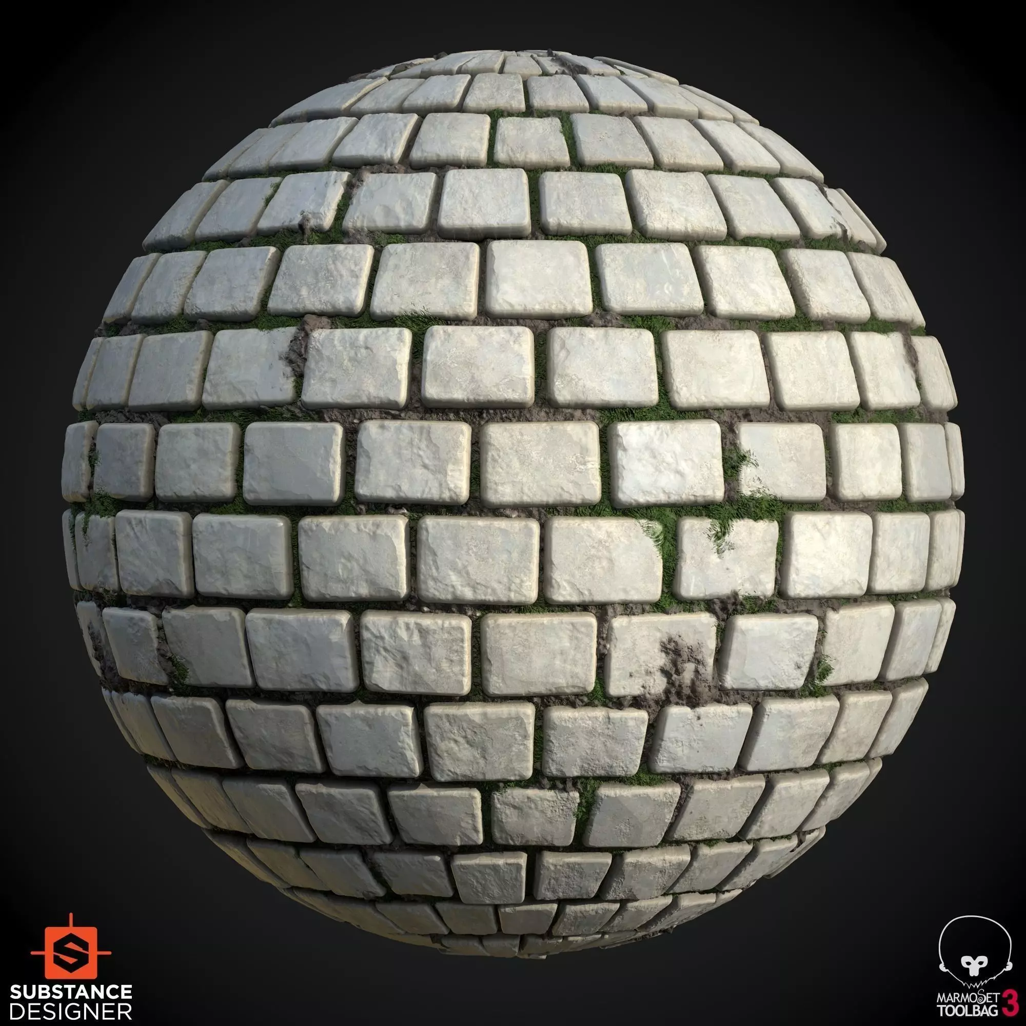 Stone Path Soil Grass Texture Material Texture_0