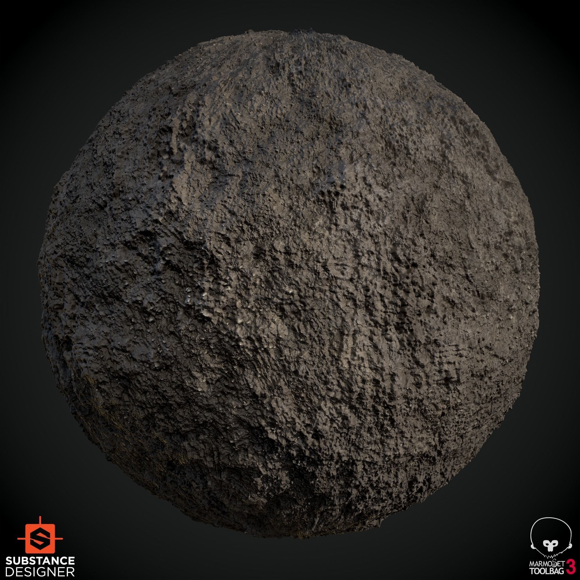 Stone Path Soil Grass Texture Material Texture_3