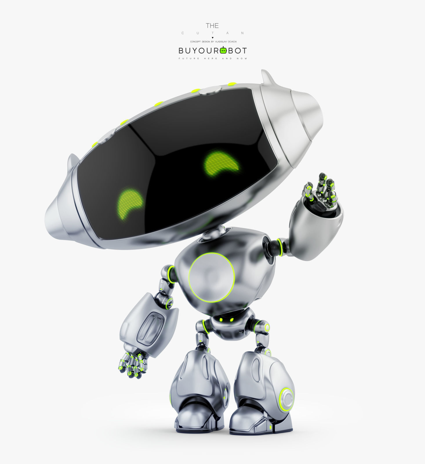 CUTE CAT PET BOT 3D model_2
