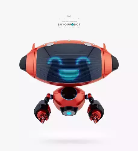 AERIAL RED CUTE CAT BOT 3D model