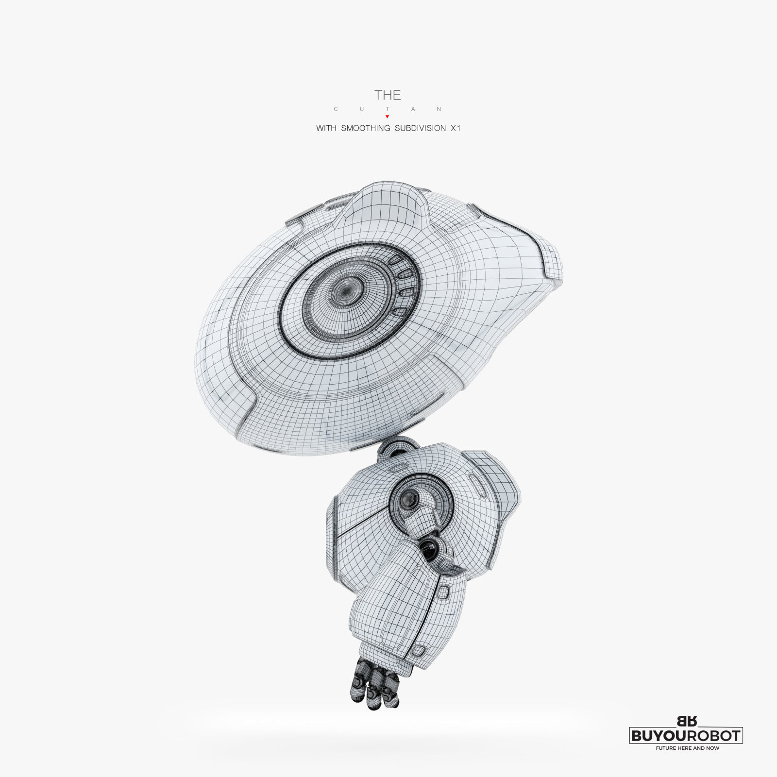 AERIAL RED CUTE CAT BOT 3D model_5