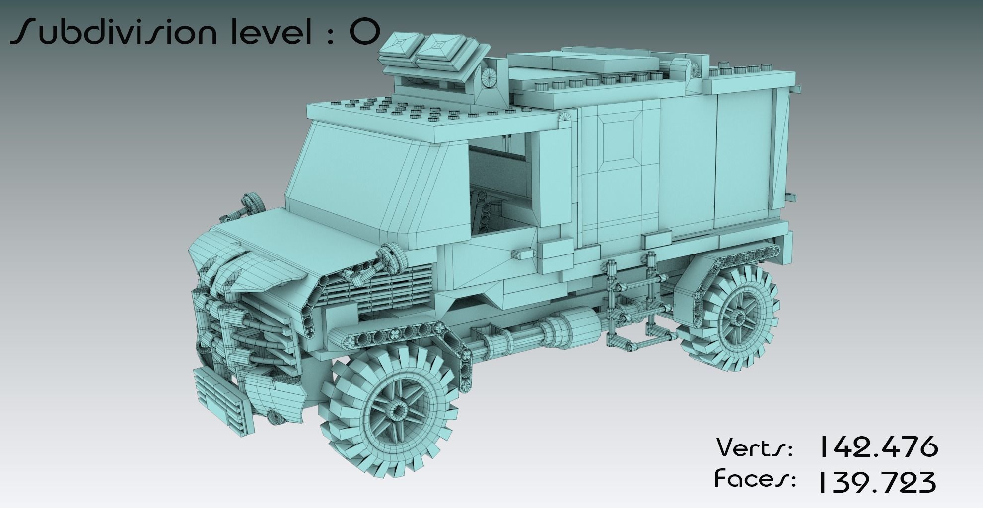 SWAT Lego VAN and Special Squad Officers 3D model_7