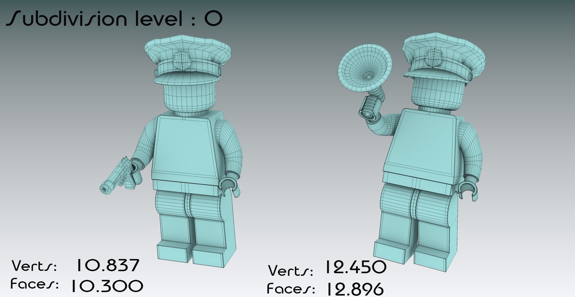 SWAT Lego VAN and Special Squad Officers 3D model_14