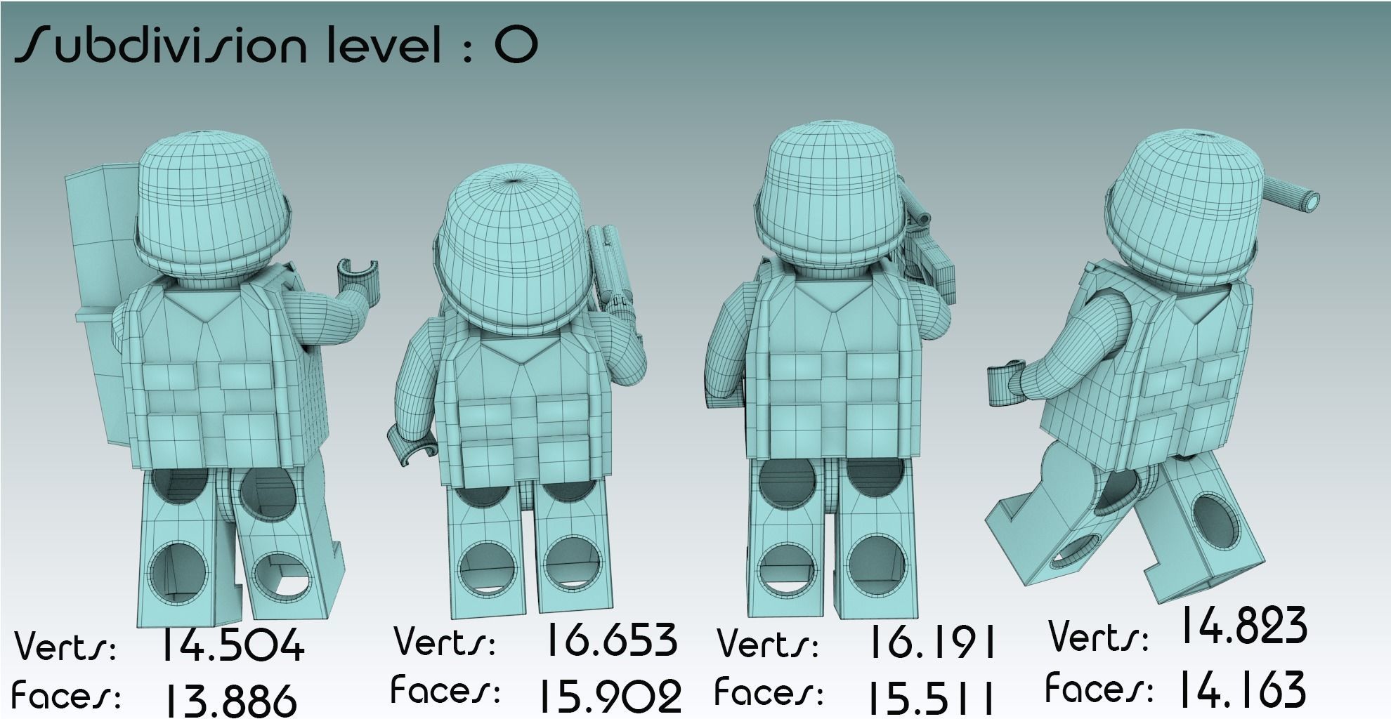 SWAT Lego VAN and Special Squad Officers 3D model_13