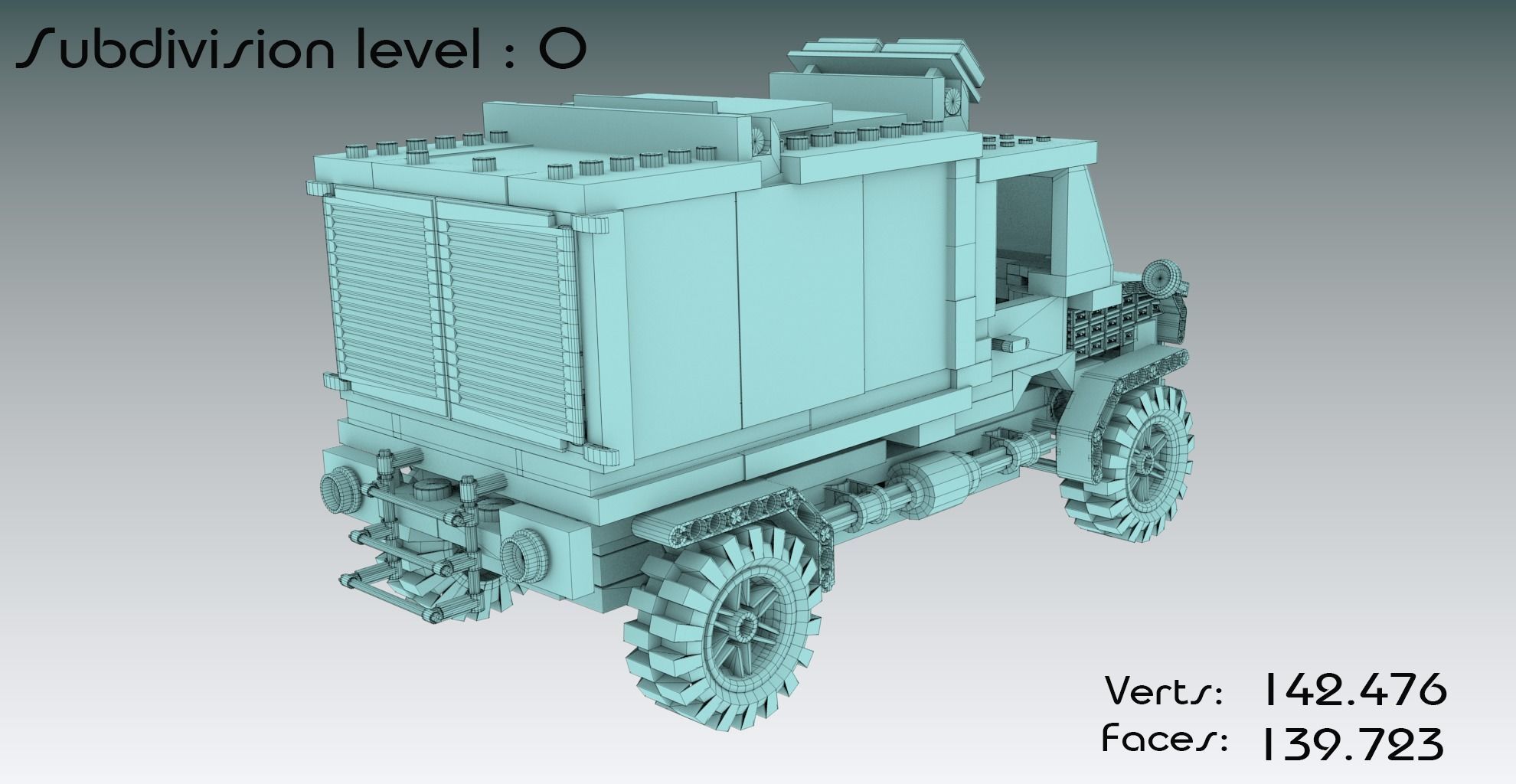 SWAT Lego VAN and Special Squad Officers 3D model_10