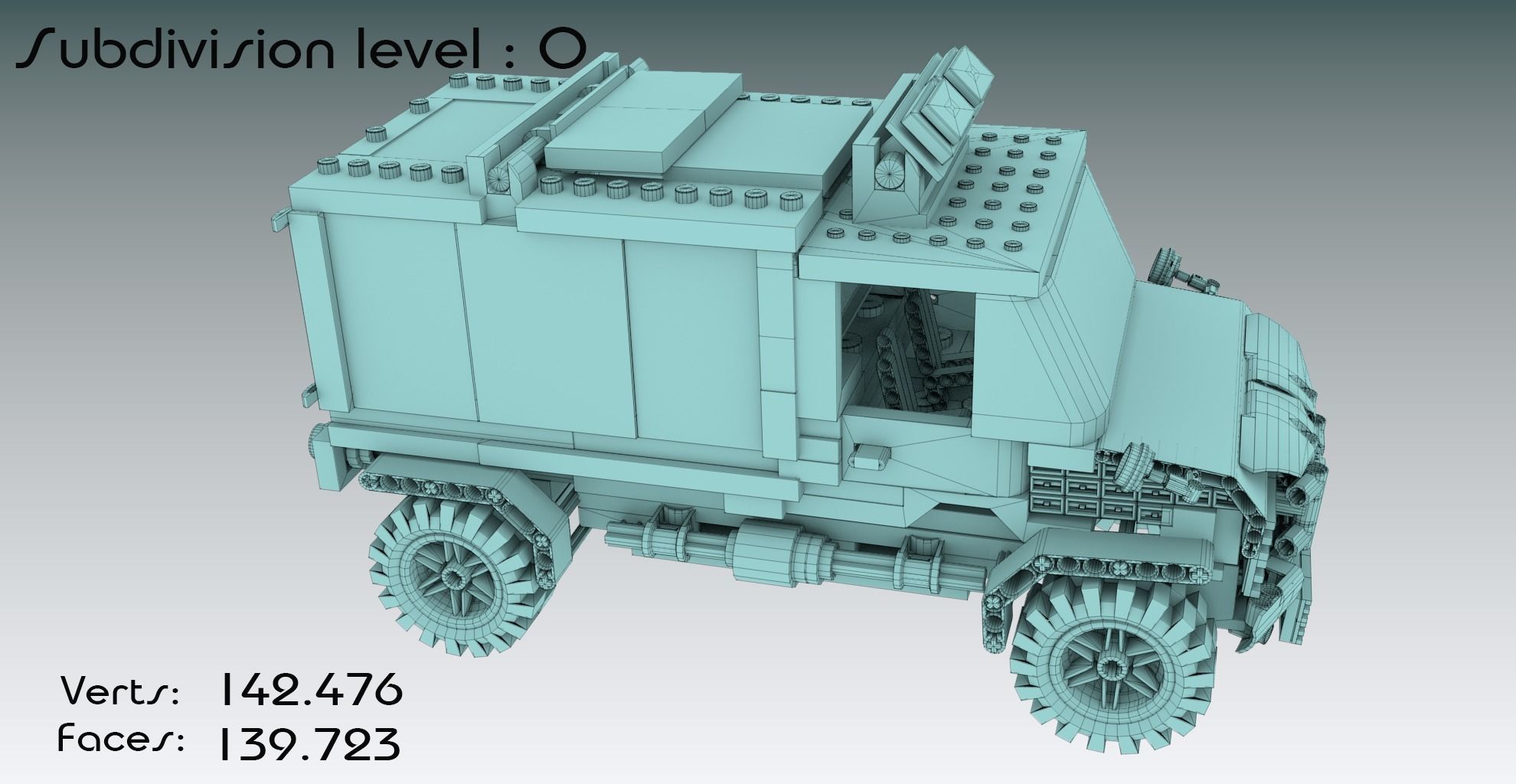 SWAT Lego VAN and Special Squad Officers 3D model_8