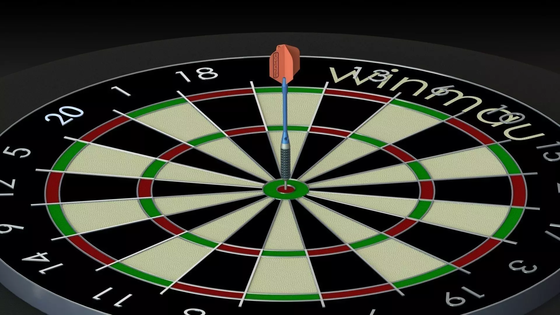Darts dart with orange tip Free 3D model