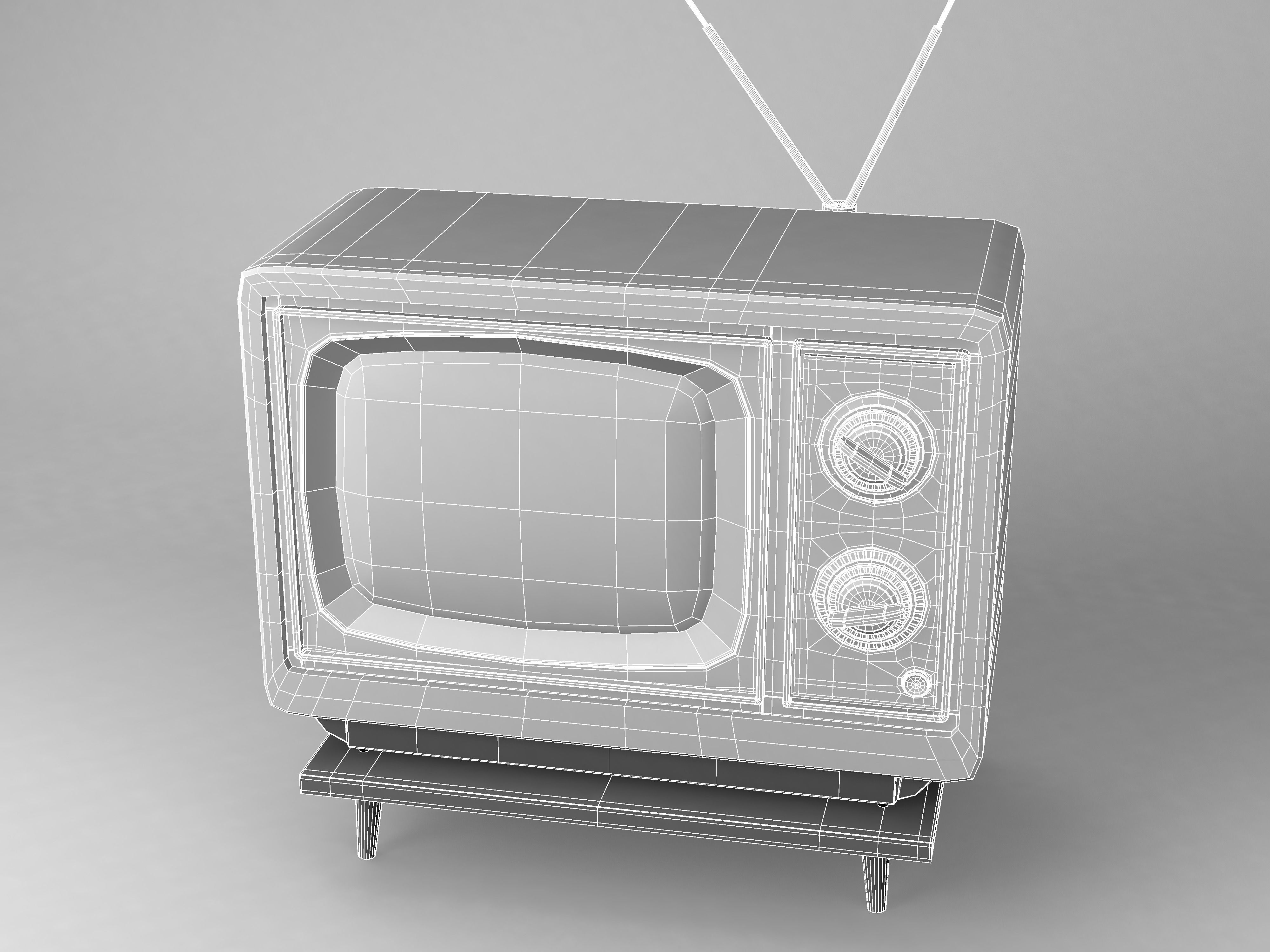 OLD Tv model 3D model_5