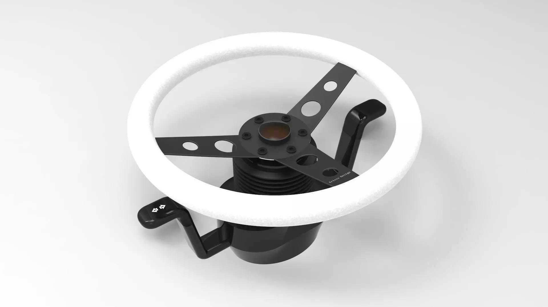 Steering wheel 3D model_0