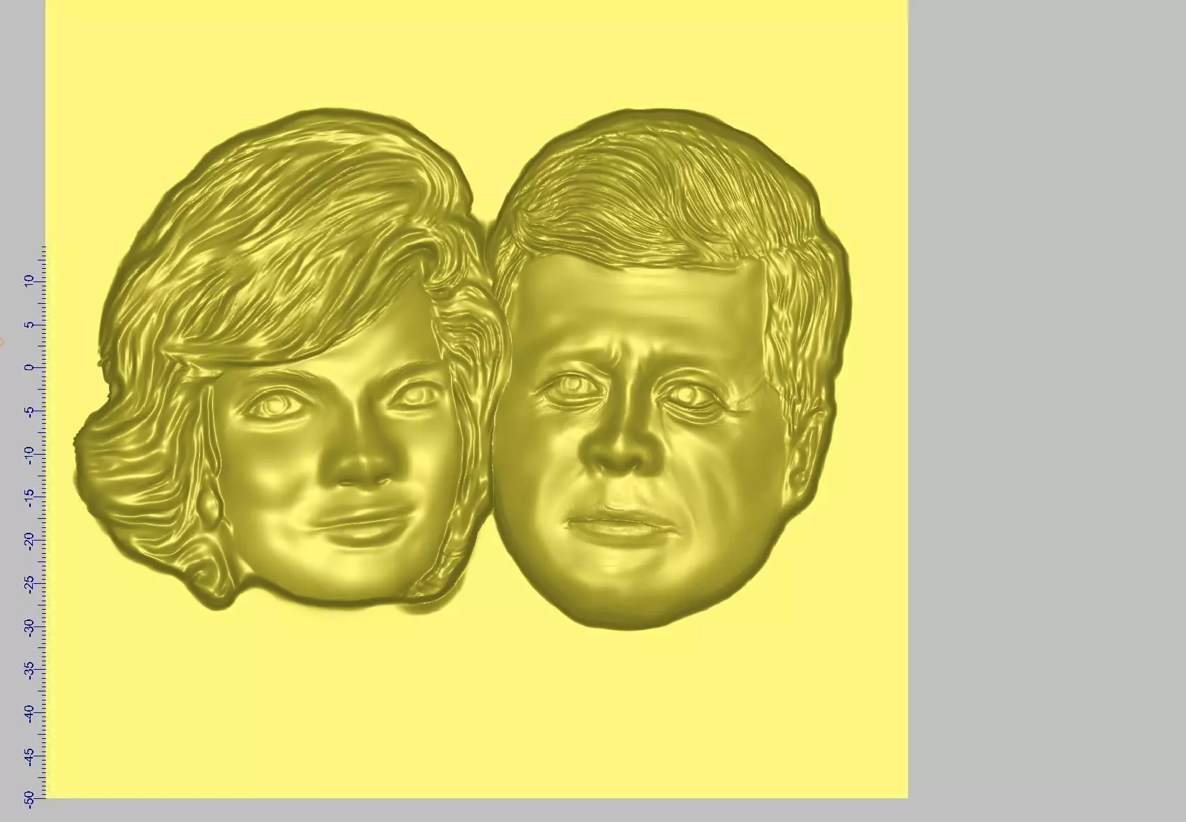 John Kennedy and Jackie Kennedy 3D print model