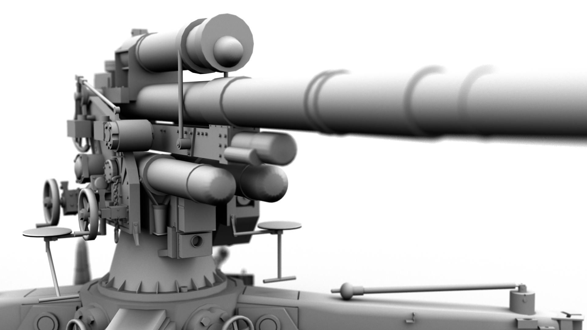 German FLAK 88 mm 3D model_3