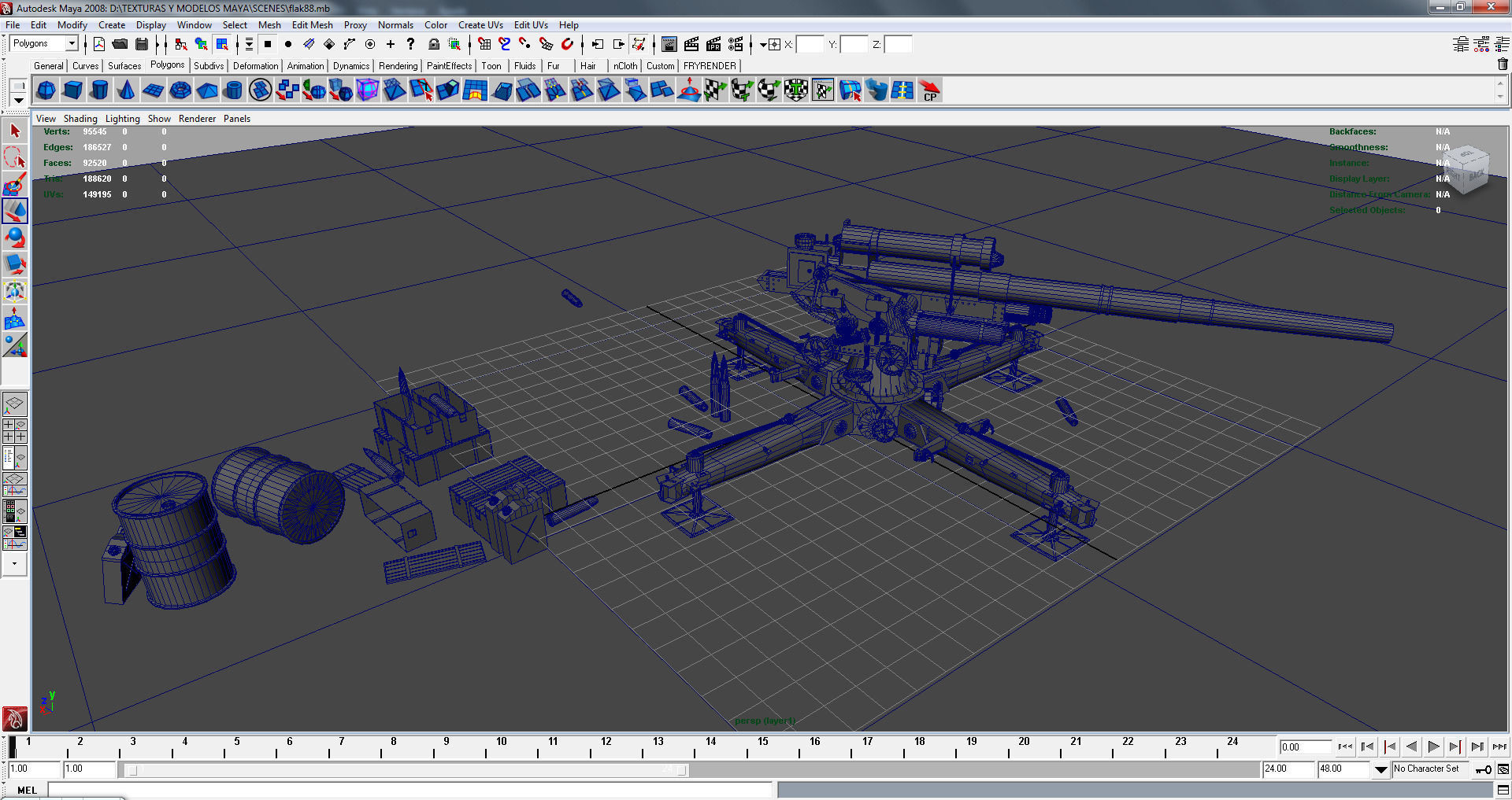  German FLAK 88 mm 3D model_4