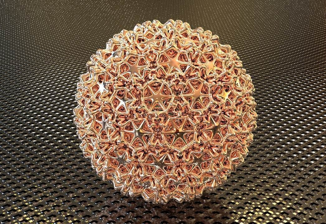 STARFISH IN SPHERE STRUCTURE PENDANT 3D print model_2