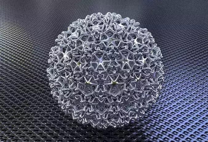 STARFISH IN SPHERE STRUCTURE PENDANT 3D print model