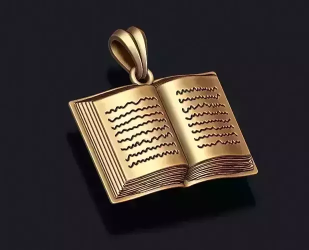 Book pendant 3D print model