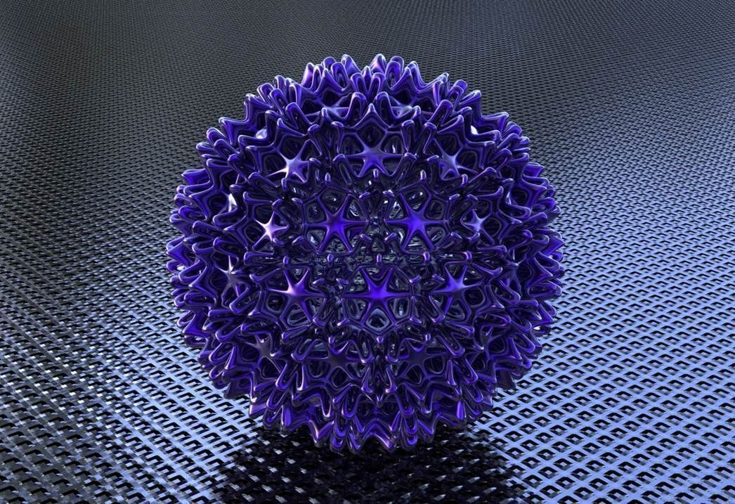 STARFISH IN SPHERE STRUCTURE DECOR 3D print model_1