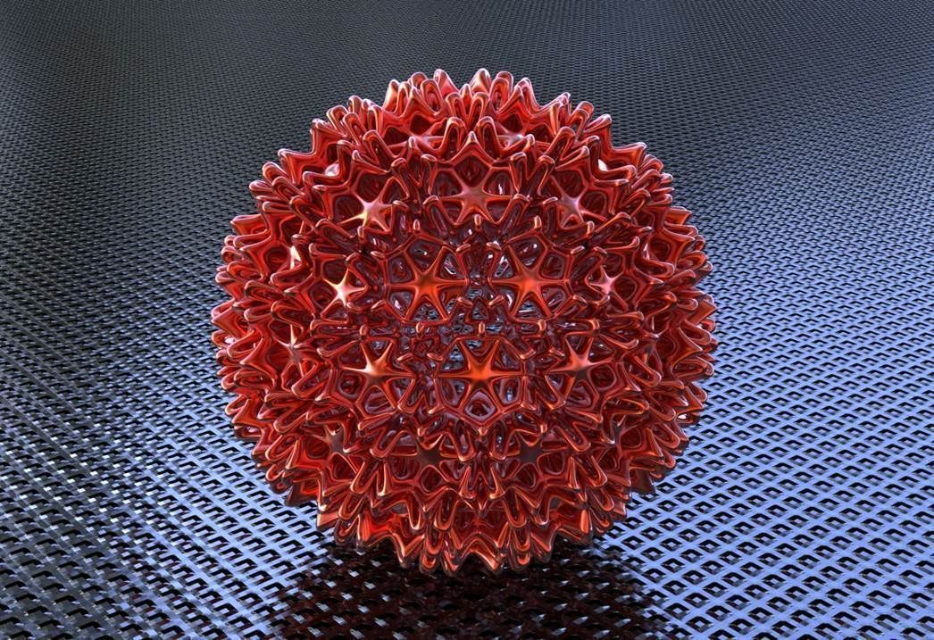 STARFISH IN SPHERE STRUCTURE DECOR 3D print model_2