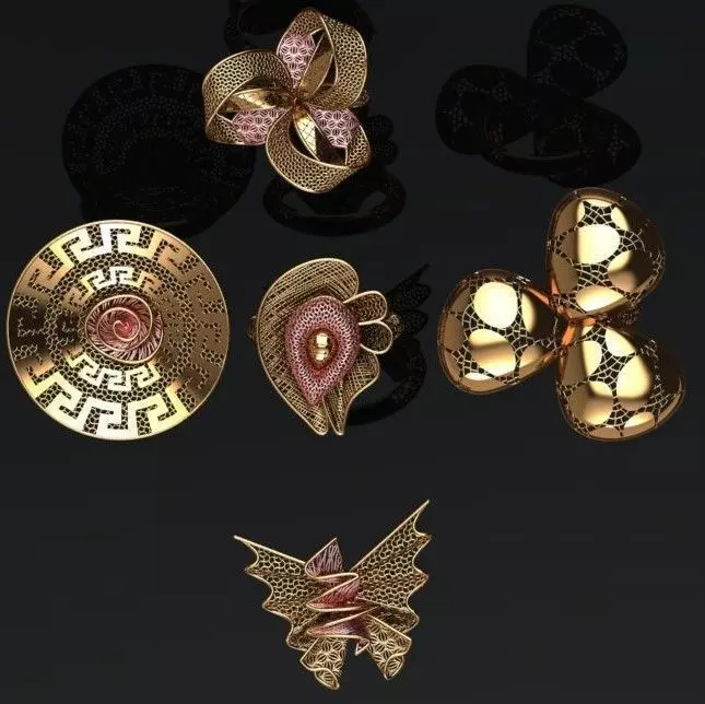 fusion rings 60 filles new collection 3D print model