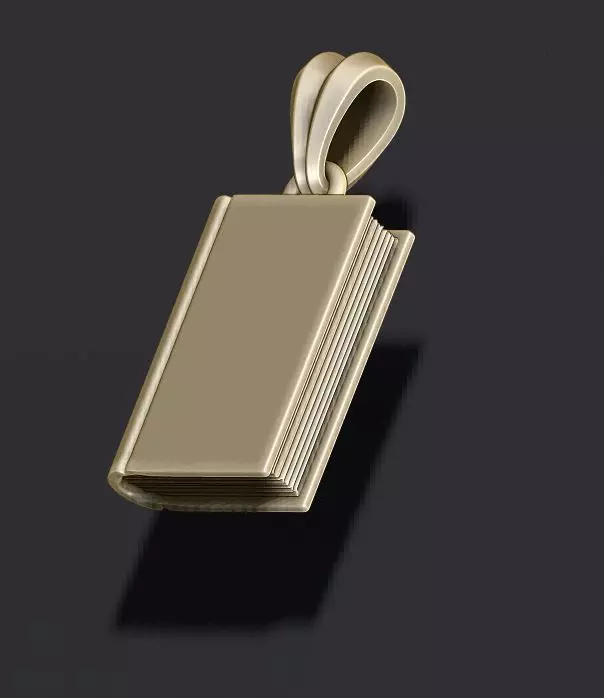 Book pendant 3D print model_0