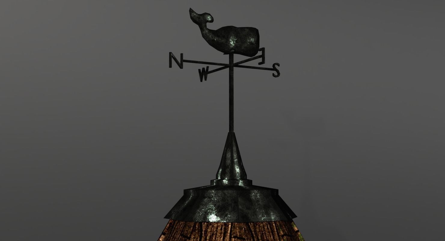 Gazebo wooden Low-poly 3D model_6