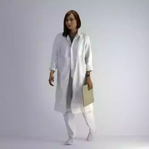 3D Scan Woman Doctor 007 3D model