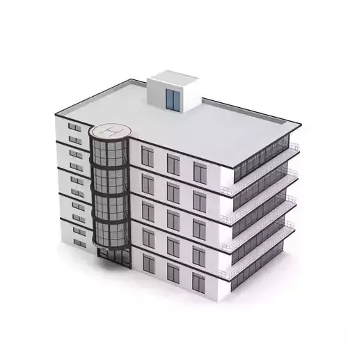 Low Poly Hospital Building