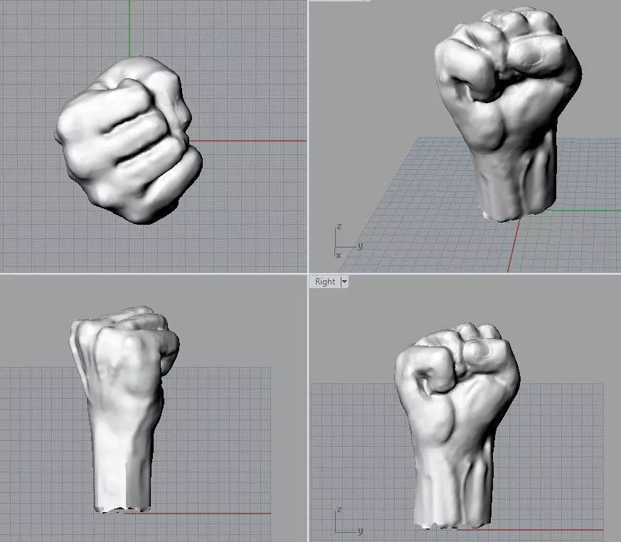 fist symbol 3D print model