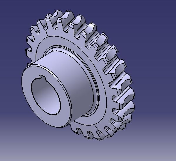 Worm gear Free 3D model