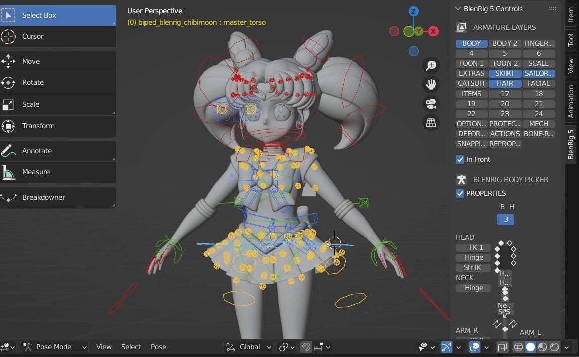 Sailor Chibimoon 3D model_8