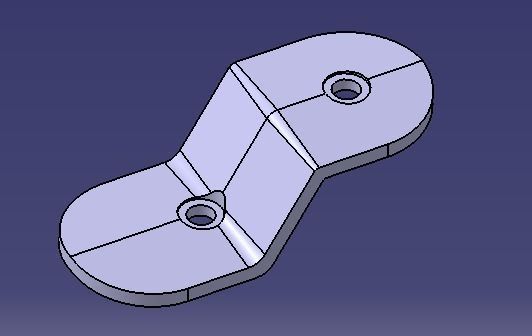 Bracket 2 with two holes Free 3D model_0