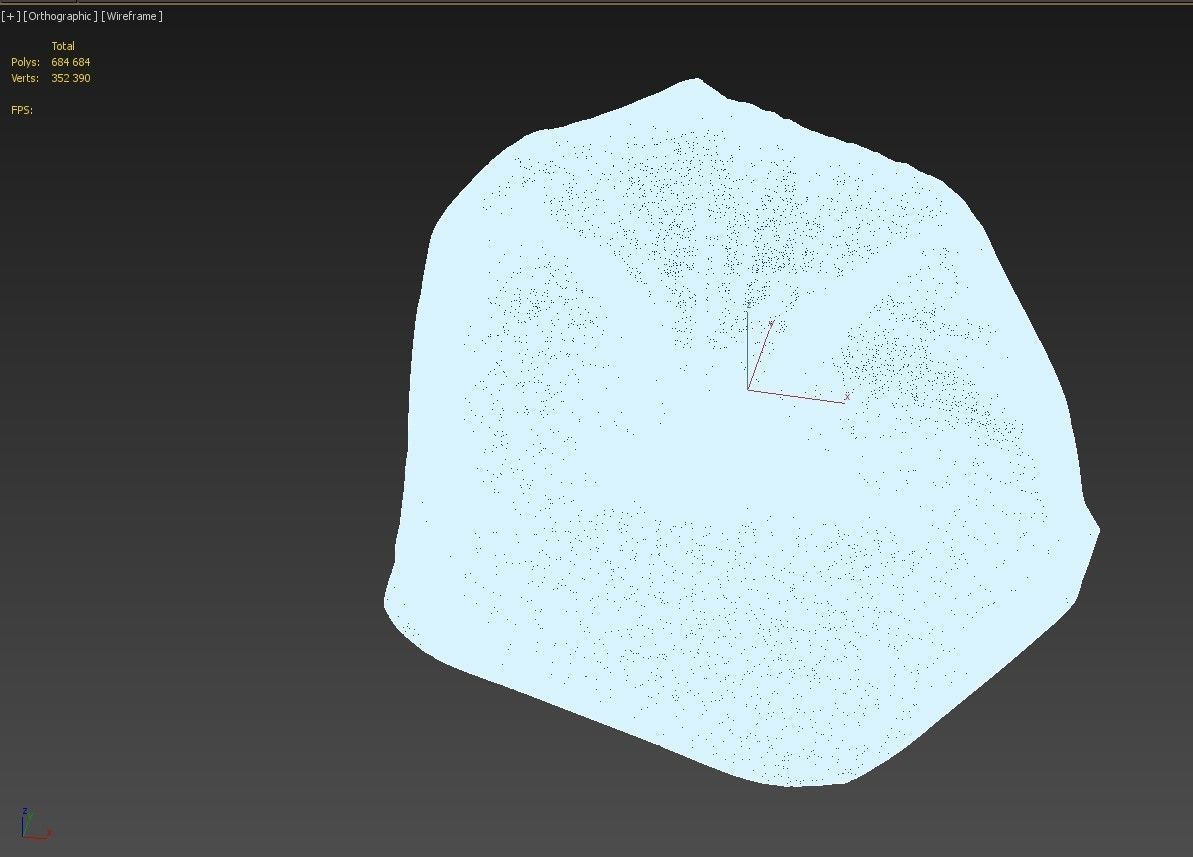 Pouf yellow square 3D model_2