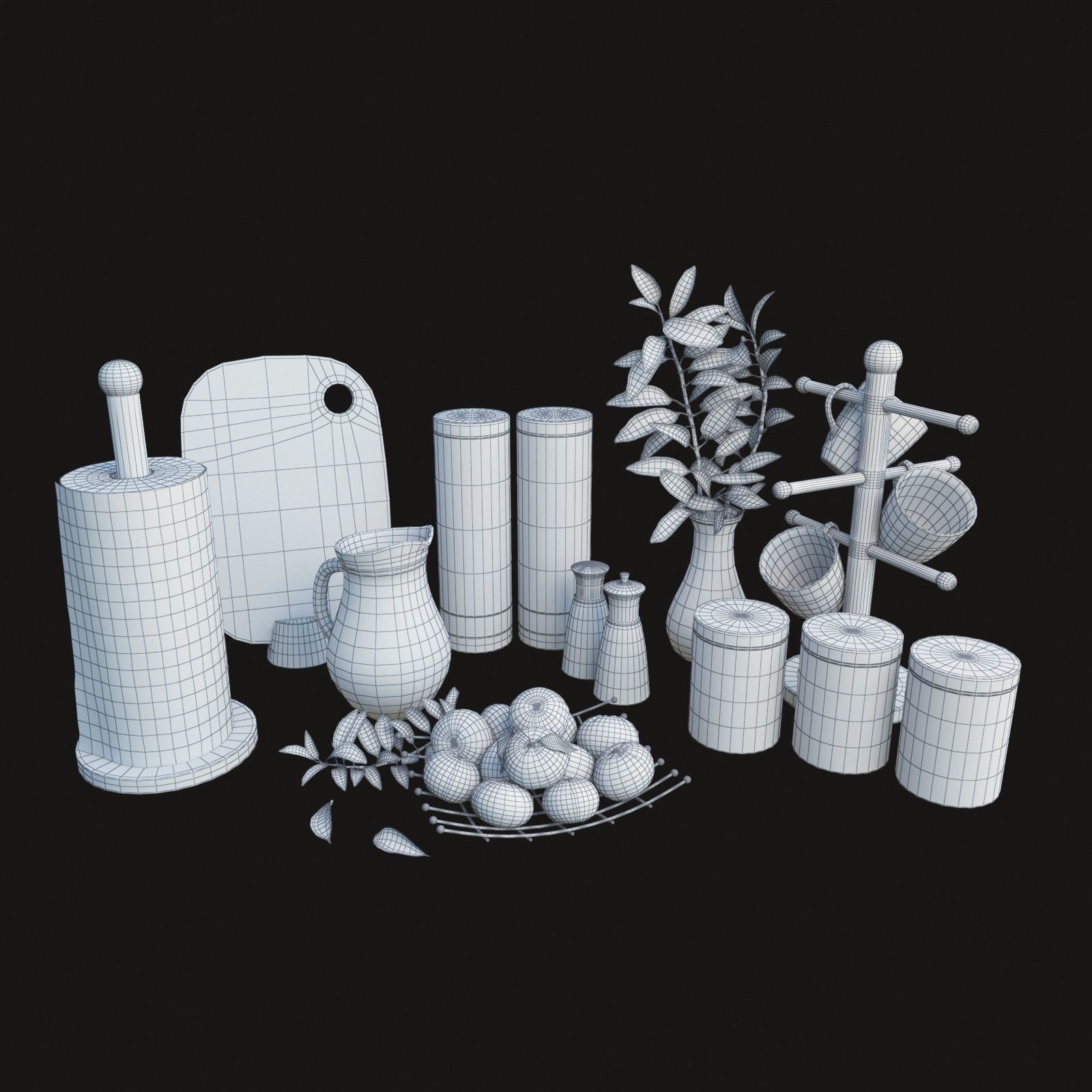 kitchen set 01 3D model_3