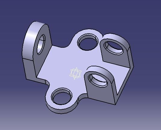 Bracket 3 metal with two holes Free 3D model
