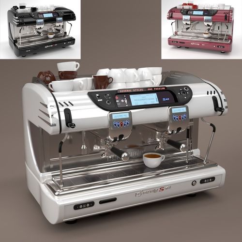 La spaziale Coffee Machine 2 group Blender Cycles 3D model