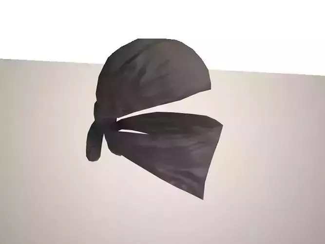 Bandana terrorist character mercenary Low-poly 3D model