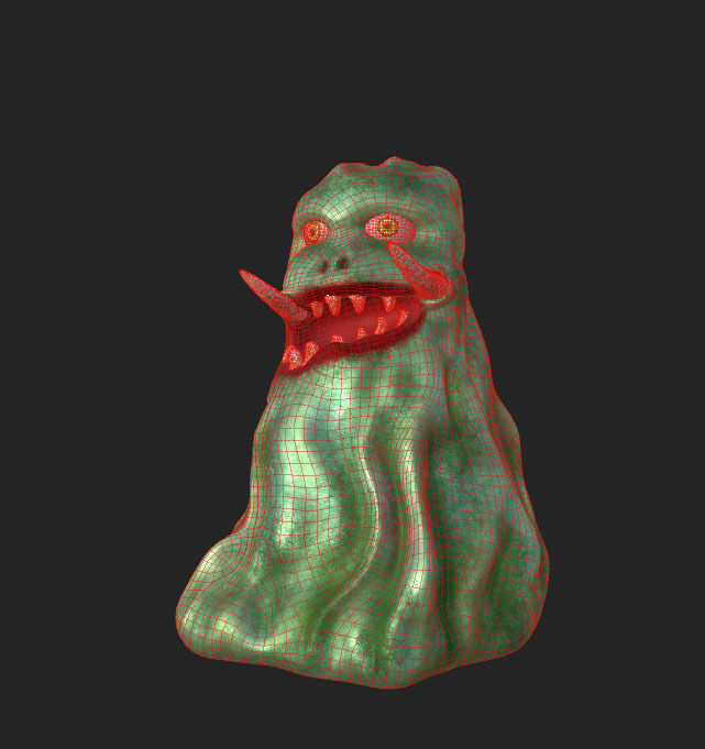 The Slim Blob Low-poly 3D model_4