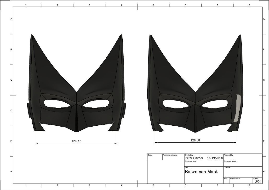 Batwoman Mask 3D print model_4