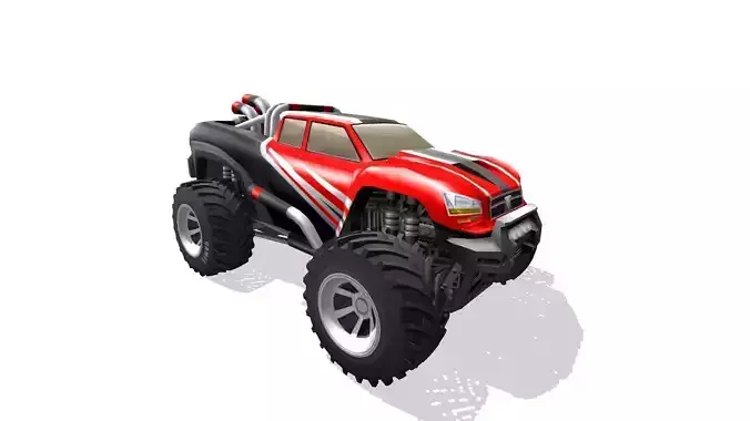 Low Poly Monster Truck New Low-poly 3D model