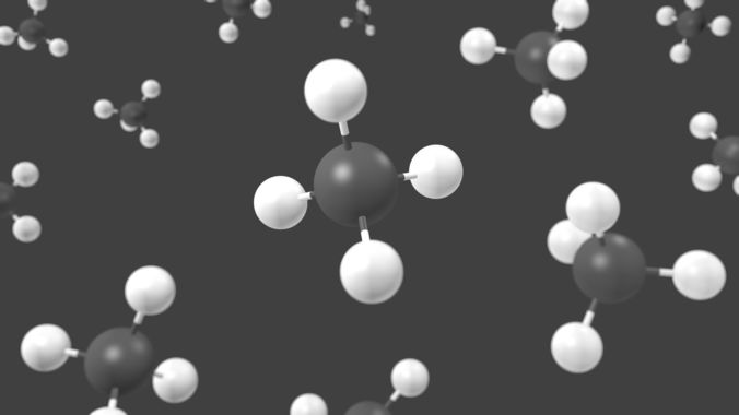 Methane Molecule - Model 3D model