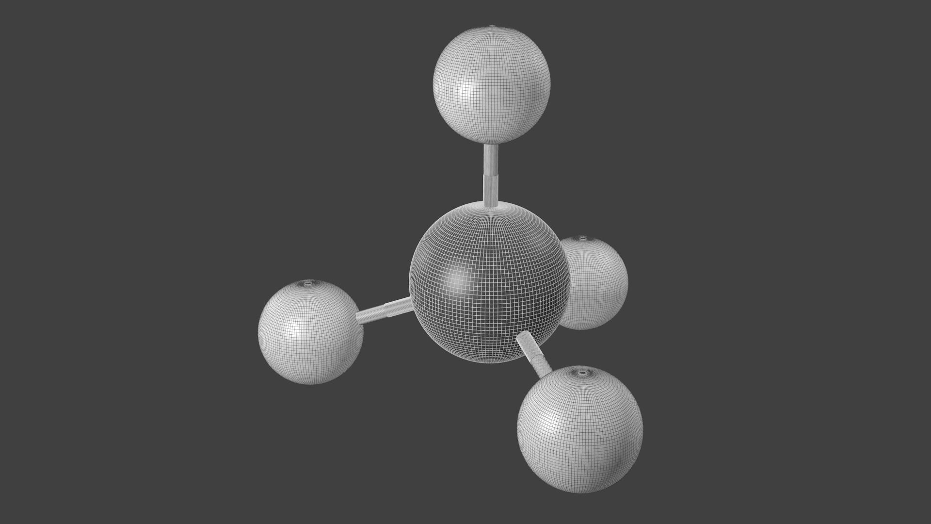 Methane Molecule - Model 3D model_2