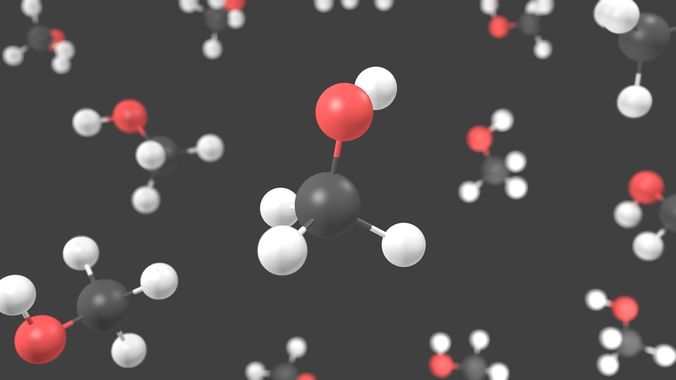 Methanol Molecule - Model 3D model