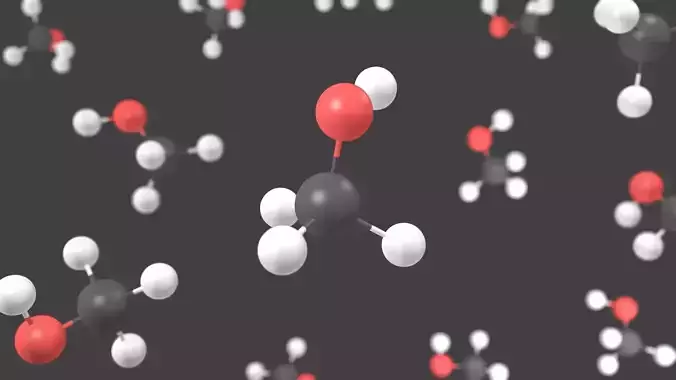 Methanol Molecule - Model 3D model