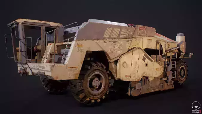 Wirtgen 200 Game Ready PBR Vehicle Low-poly 3D model