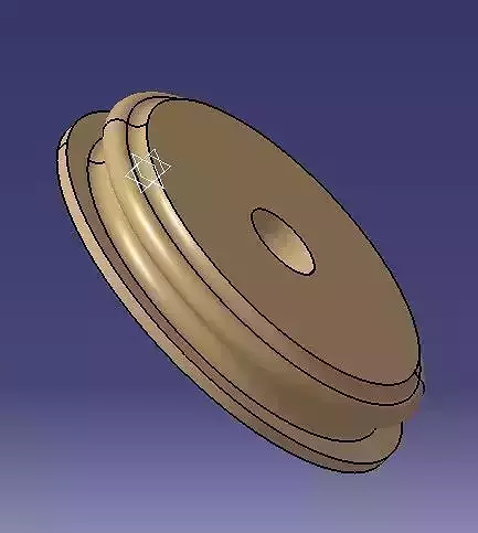 Pulley metal disc with hole in middle