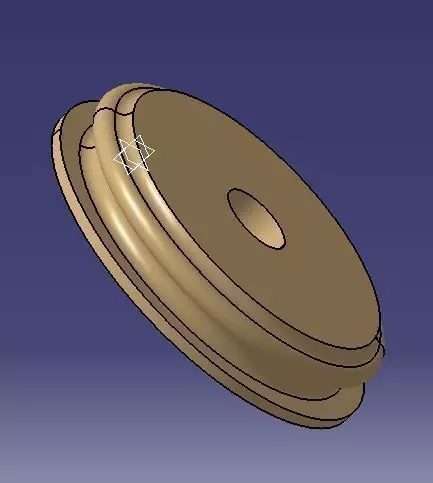 Pulley metal disc with hole in middle Free 3D model