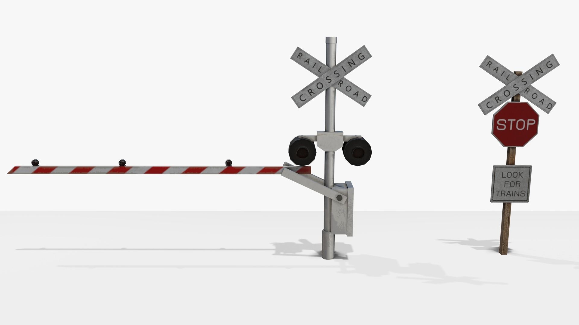 Railroad Pack Low-poly 3D model_7